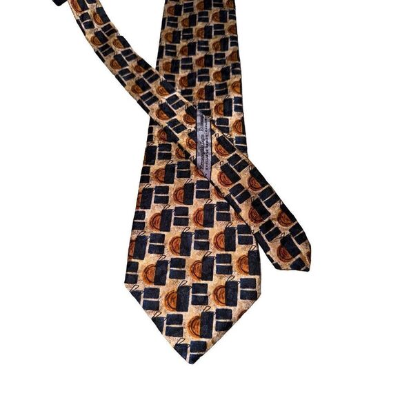 Ermenegildo Zegna Abstract Apple Handmade in Italy 100% Silk Neck Tie - Picture 1 of 7